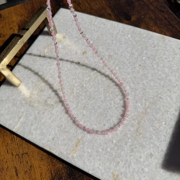 Rose Quartz Choker - Picture 7 of 7